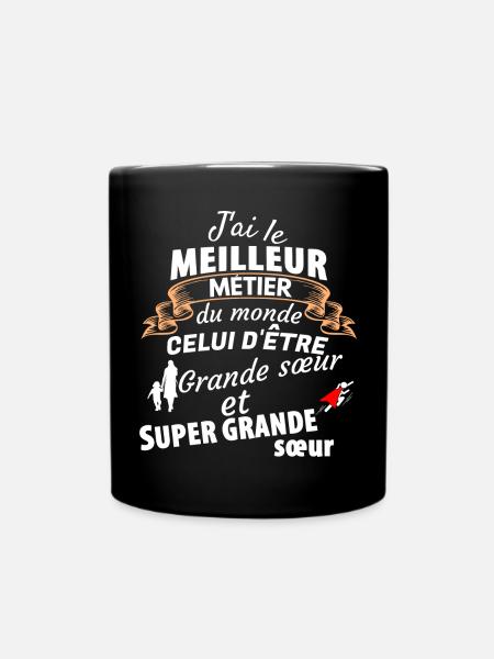 Citation humoristique pour grande sœur - Mug uni - noir