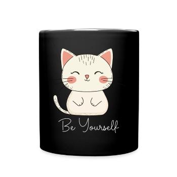 Chat Être Soi-même Amour Motivation - Mug uni - noir - Devant