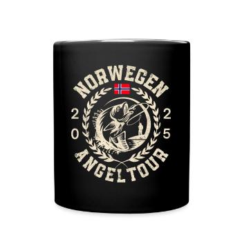 Norwegen Angeltour 2025 - Tasse einfarbig - Schwarz - Vorne