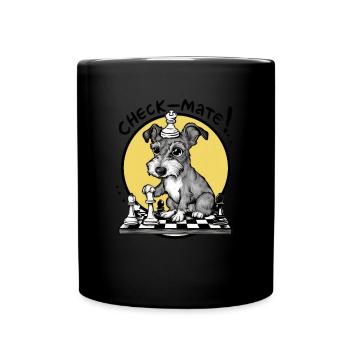 Sealyham Terrier avec échiquier pour les fans d’échecs - Mug uni - noir - Devant