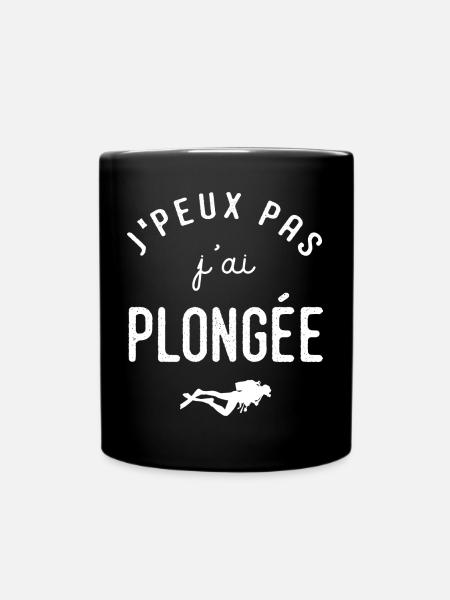 Plongée Je peux pas j ai plongée sous marine - Mug uni - noir