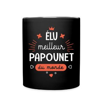 Meilleur Papounet du monde Cadeau papa - Mug uni - noir - Devant