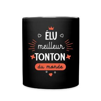 Meilleur Tonton du monde Cadeau oncle - Mug uni - noir - Devant