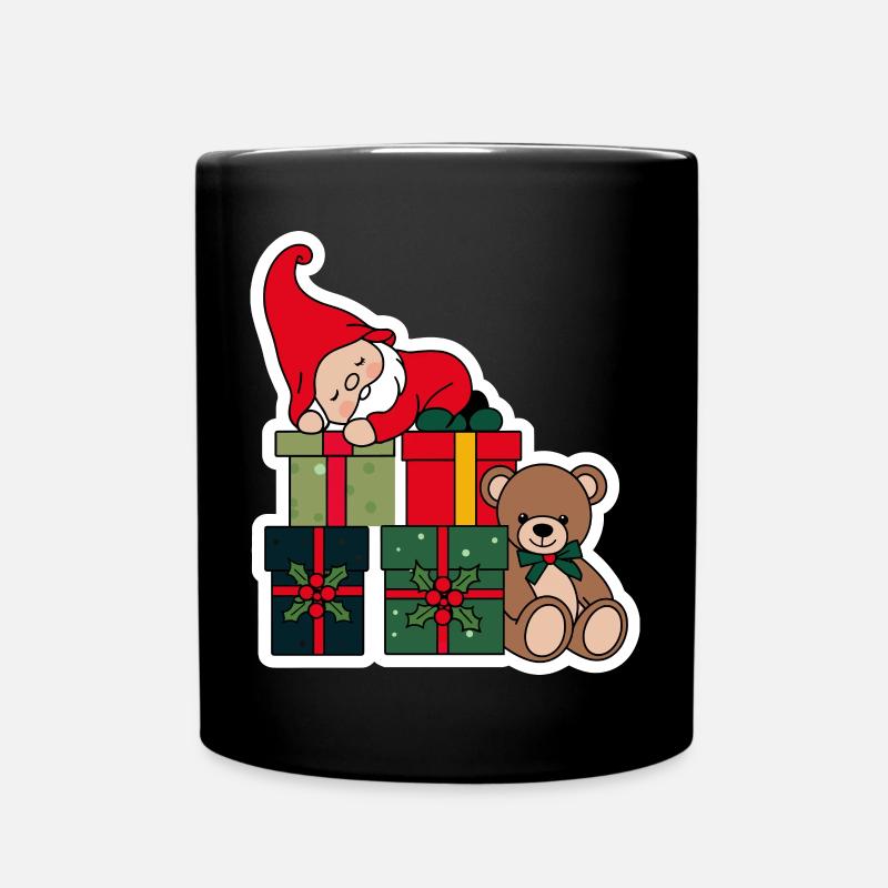 Weihnachts Wichtel - Tasse einfarbig - Schwarz