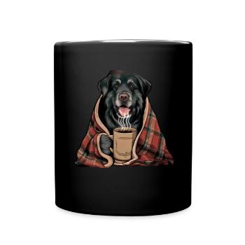 Münsterland dog with blanket and coffee mug - Full Colour Mug - black - Front