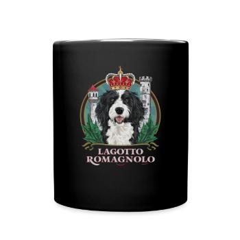 Lagotto Romagnolo with crown and castle - Full Colour Mug - black - Front
