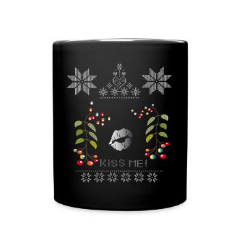 Mistletoe Christmas - Full Colour Mug - black - Front