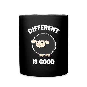 Anders ist Good Black Sheep - Tasse einfarbig - Schwarz - Vorne