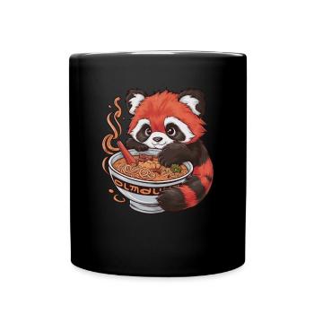 Cute unicorn with strawberries full of magic - Full Colour Mug - black - Front
