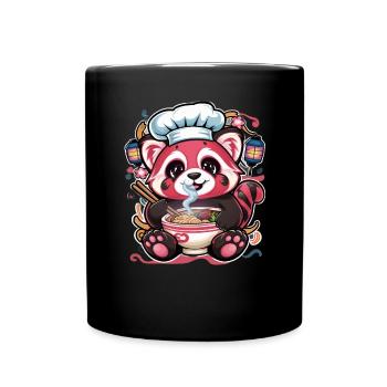 Cute unicorn with strawberries full of magic - Full Colour Mug - black - Front