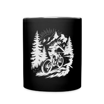 MTB Mountainbike - Tasse einfarbig - Schwarz - Vorne
