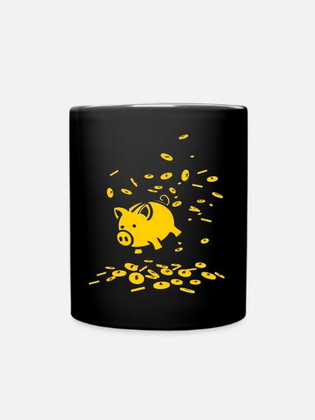 Tirelire Fortune - Mug uni - noir