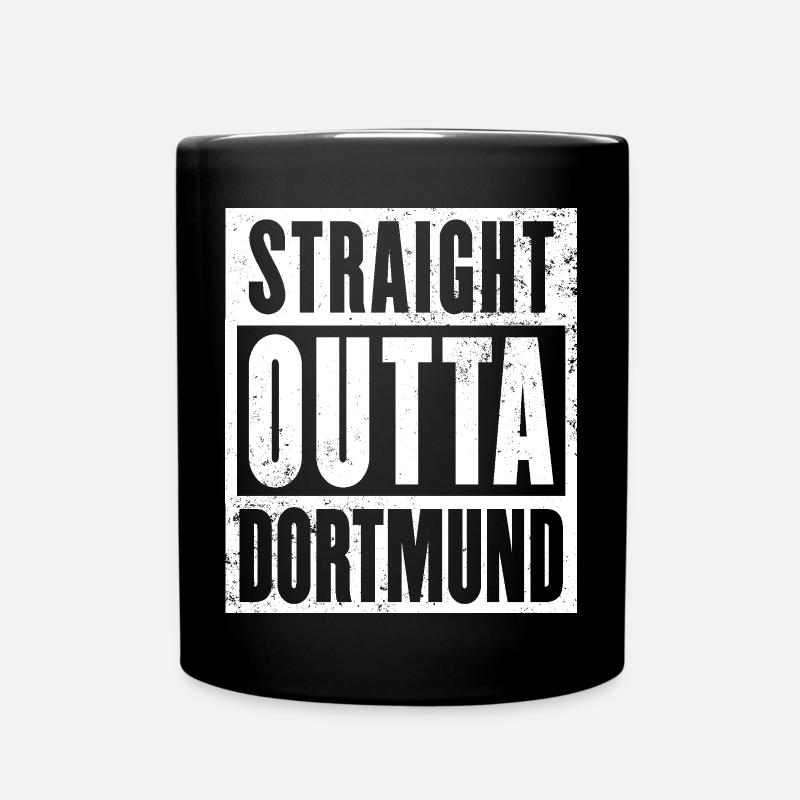 Dortmund, Ruhrgebiet, Ruhrpott, echter Dortmunder - Tasse einfarbig - Schwarz