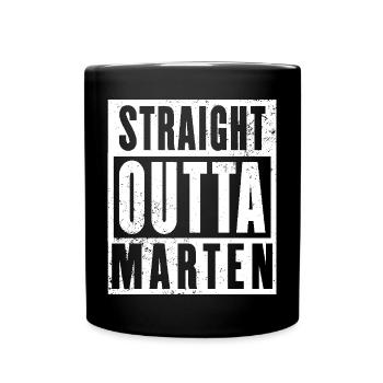 Dortmund Marten, Stadtteil, Ruhrgebiet, Ruhrpott - Tasse einfarbig - Schwarz - Vorne