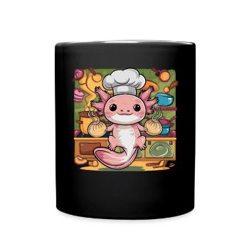 Axolotl aux boulettes japonaises - Mug uni - noir - Devant