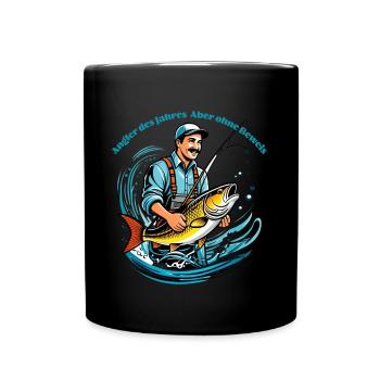 Angler des Jahres - Tasse einfarbig - Schwarz - Vorne