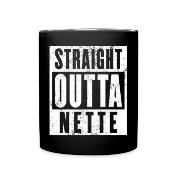 Nette, Ruhrgebiet, Ruhrpott, Dortmund Nette - Tasse einfarbig - Schwarz - Vorne