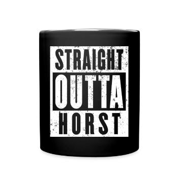 Horst, Ruhrgebiet, Ruhrpott, Essen Gelsenkirchen - Tasse einfarbig - Schwarz - Vorne