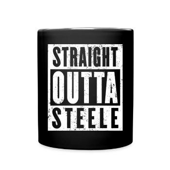 Steele, Ruhrgebiet, Ruhrpott, Essen Steele - Tasse einfarbig - Schwarz - Vorne