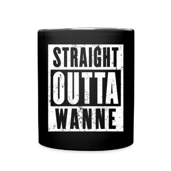 Wanne, Ruhrgebiet, Ruhrpott, Wanne-Eickel - Tasse einfarbig - Schwarz - Vorne