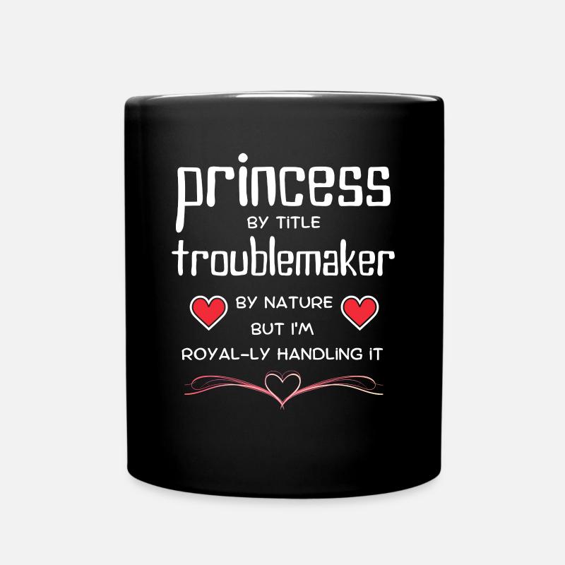 Princess TroubleMaker Tee - Full Colour Mug - black