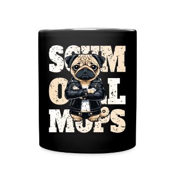 Pouty pug - Full Colour Mug - black - Front