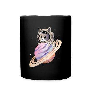 Space Cat - Full Colour Mug - black - Front