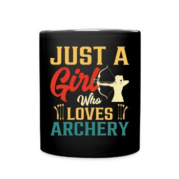 Just A Girl Who Loves Archery - Full Colour Mug - black - Front