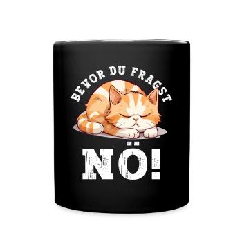 Before You Ask Nope No Cat Funny Saying Humor - Full Colour Mug - black - Front