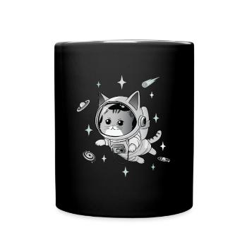 Astronaut Cat - Full Colour Mug - black - Front