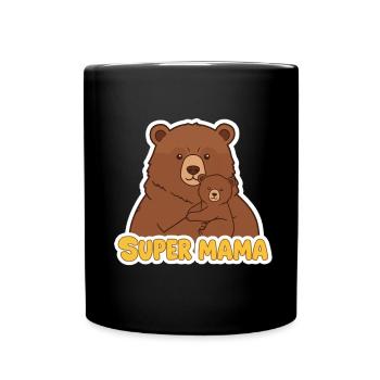 Super Mama Bear - Full Colour Mug - black - Front
