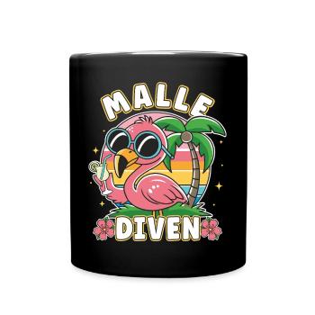 Malle Diven Mallorca Sommer Party Girls - Tasse einfarbig - Schwarz - Vorne