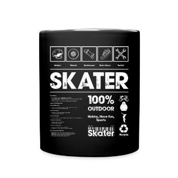 Bold Skateboard Outdoor Print - Full Colour Mug - black - Front