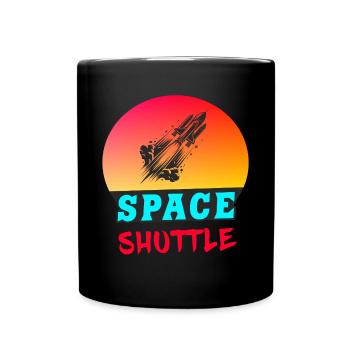 Navette spatiale Sunset Design - Mug uni - noir - Devant