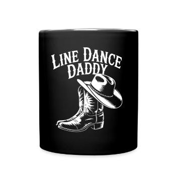 Danse en ligne Papa Mon papa danse Danse en ligne - Mug uni - noir - Devant