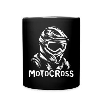 Motocross Logo - Biker and Motorbike Friends Symbol - Full Colour Mug - black - Front