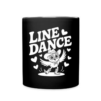 Line Dance mein Hobby - meine Passion - mein Ding - Tasse einfarbig - Schwarz - Vorne