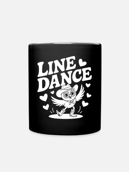 Line Dance mein Hobby - meine Passion - mein Ding - Tasse einfarbig - Schwarz