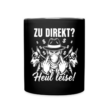 Direkte Ansage - Tasse einfarbig - Schwarz - Vorne