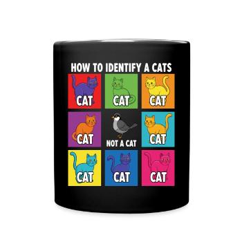 Katzen-Identifizierungs-Guide - Tasse einfarbig - Schwarz - Vorne