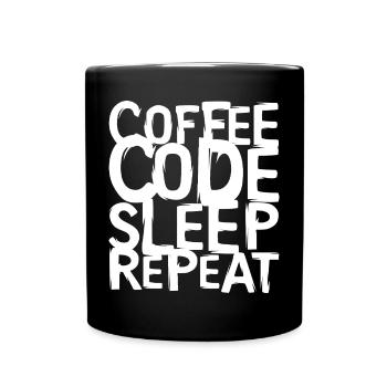 coffee code Programmeur - Informatique Travail Logo - Mug uni - noir - Devant