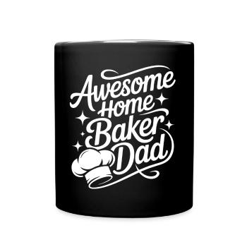 Super Baker Papas Club Dad bakes best - Full Colour Mug - black - Front
