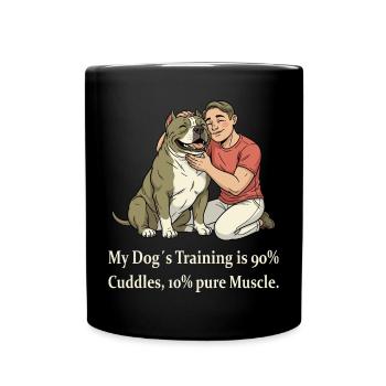 L’éducation de mon chien... - Mug uni - noir - Devant