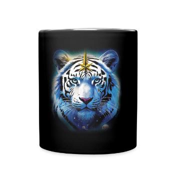 TIGRE BLEU TRIBAL NATURE ÈSPRIT NATURE - Mug uni - noir - Devant