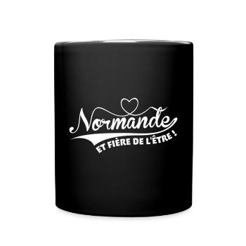 Normande et fière de l'être - Mug uni - noir - Devant