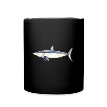 Shark Mako Marrajo - mako shark - requin - Full Colour Mug - black - Front