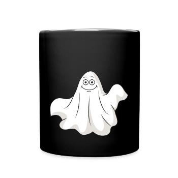 Halloween Geist Gespenst - Tasse einfarbig - Schwarz - Vorne