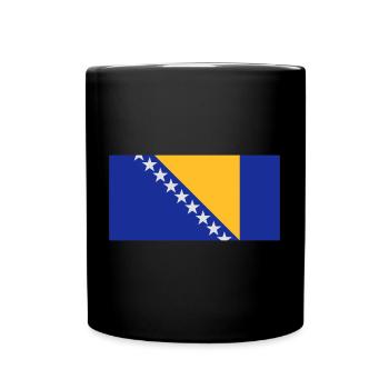Bosnia and Herzegovina flag - Full Colour Mug - black - Front