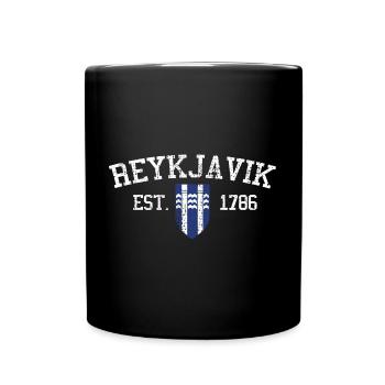 REYKJAVIK RETRO SHIRT - Tasse einfarbig - Schwarz - Vorne