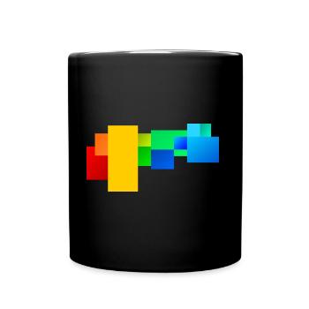 Géométrie colorée - Mug uni - noir - Devant